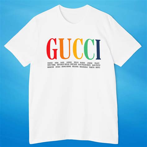 gucci rainbow cities t shirt|Gucci delta zeta shirt.